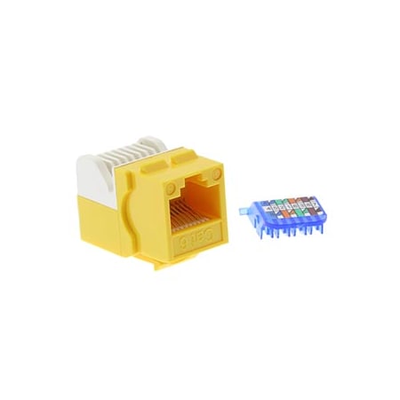 Bestlink Netware CAT6 Tool Less Keystone Jack- Yellow 101707YW